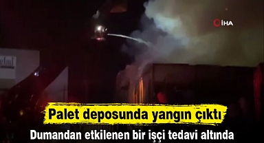 Palet deposunda yangın çıktı