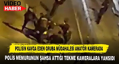 Polisin Kavga Eden Gruba Müdahalesi Amatör Kamerada