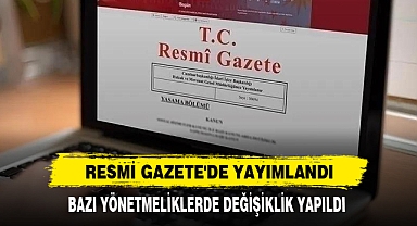 Resmi Gazete'de Yayımlandı