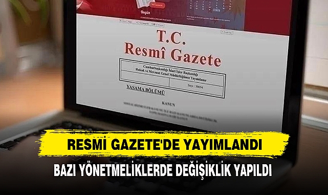 Resmi Gazete'de Yayımlandı