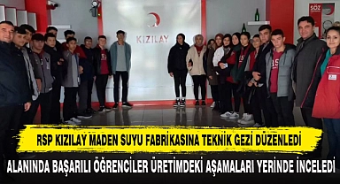 Rsp Kızılay Maden Suyu Fabrikasına Teknik Gezi Düzenledi