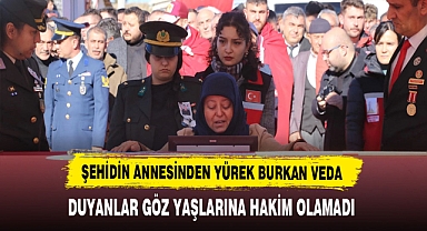 Şehit Oğluna Vedası Yürekleri Burktu