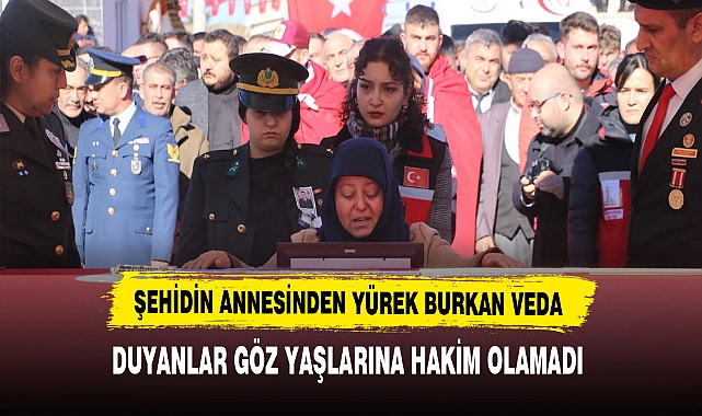 Şehit Oğluna Vedası Yürekleri Burktu