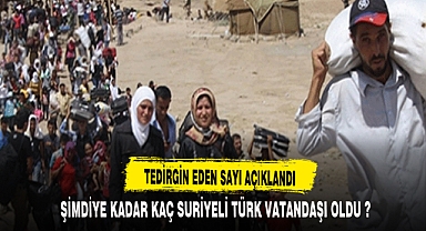 ŞİMDİYE KADAR KAÇ SURİYELİ TÜRK VATANDAŞI OLDU ?