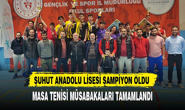 ŞUHUT ANADOLU LİSESİ ŞAMPİYON OLDU