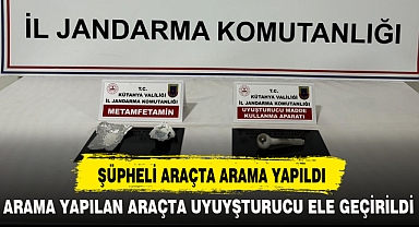 ŞÜPHELİ ARAÇTA ARAMA YAPILDI