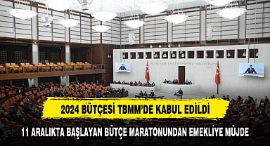 TBMM'de 2024 Bütçesi Kabul Edildi, Emeklilere 5 Bin Liralık İkramiye Ayrıldı