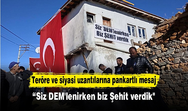 Teröre ve siyasi uzantılarına pankartlı mesaj