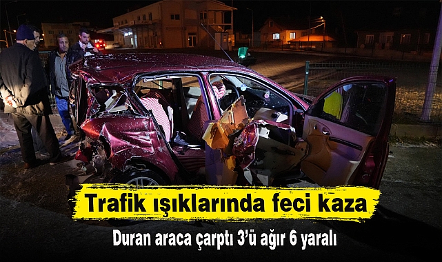 Trafik ışıklarında feci kaza: