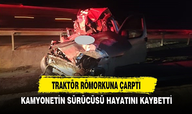 TRAKTÖR RÖMORKUNA ÇARPTI