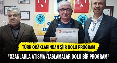 Türk Ocaklarından şairler ve şiirleri bir araya getiren program
