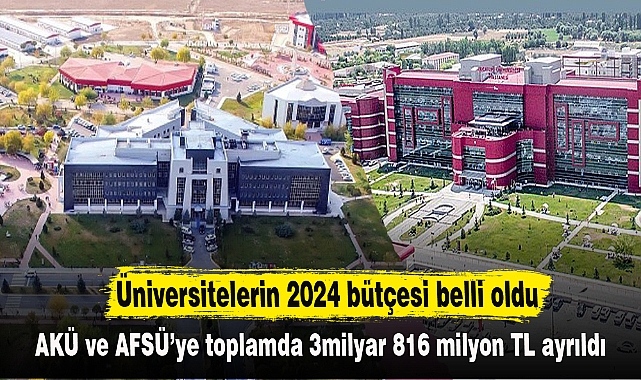 Üniversitelerin 2024 bütçesi belli oldu