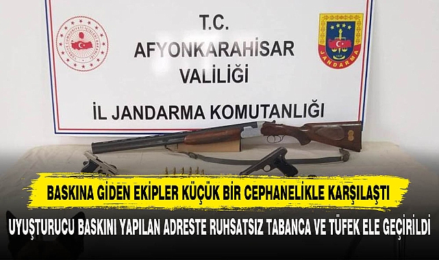 Uyuşturucu Baskını Yapılan Adreste Ruhsatsız Tabanca Ve Tüfek Ele Geçirildi