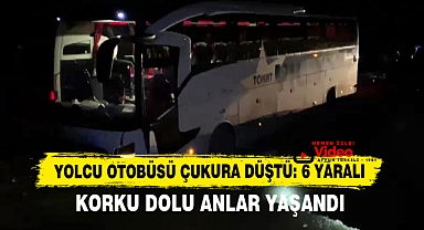 Yolcu Otobüsü Çukura Düştü: 6 Yaralı