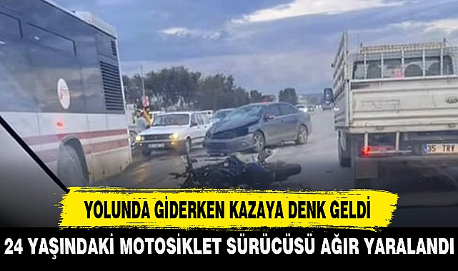 YOLUNDA GİDERKEN KAZAYA DENK GELDİ