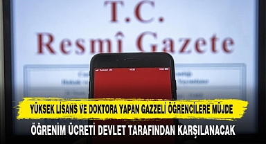Yüksek Lisans Ve Doktora Yapan Gazzeli Öğrencilere Müjde