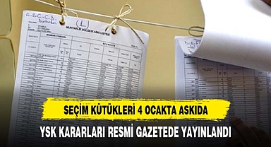 Yurt içi seçmen kütüğü 4 Ocak'ta askıya çıkacak