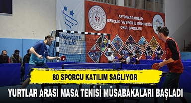 YURTLAR ARASI MASA TENİSİ MÜSABAKALARI BAŞLADI