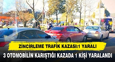 Zincirleme Trafik Kazası:1 Yaralı