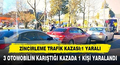 Zincirleme Trafik Kazası:1 Yaralı