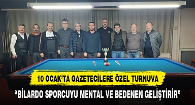 10 Ocak Çalışan Gazeteciler Günü 3 Bant Bilardo Turnuvası sona erdi