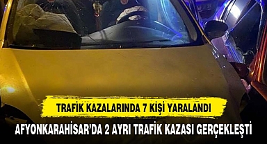 2 ayrı trafik kazasında 7 kişi yaralandı
