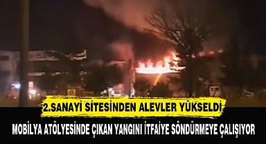 2.SANAYİ SİTESİNDEN ALEVLER YÜKSELDİ