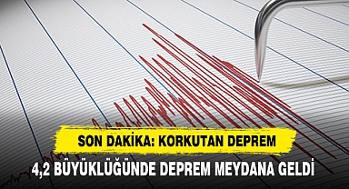 4,2 Büyüklüğünde Deprem Meydana Geldi