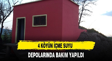 4 KÖYÜN İÇME SUYU DEPOLARINDA BAKIM YAPILDI