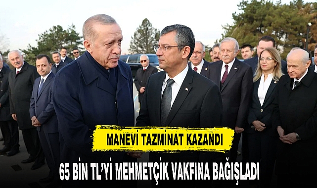 65 BİN TL'Yİ MEHMETÇİK VAKFINA BAĞIŞLADI