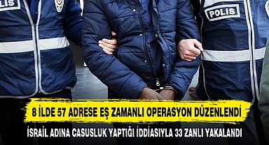 8 İLDE 57 ADRESE EŞ ZAMANLI OPERASYON DÜZENLENDİ