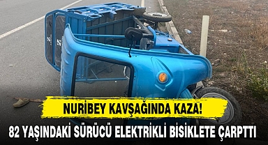 82 YAŞINDAKİ SÜRÜCÜ ELEKTRİKLİ BİSİKLETE ÇARPTTI