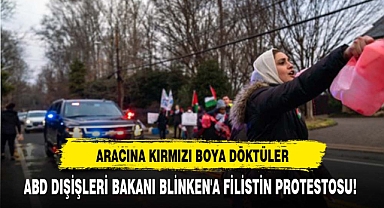 ABD Dışişleri Bakanı Blinken'a Filistin protestosu!