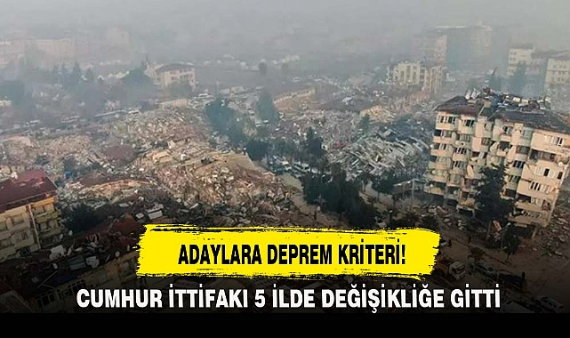 ADAYLARA DEPREM KRİTERİ!