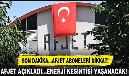 AFJET AÇIKLADI...  ENERJİ KESİNTİSİ YAŞANACAK! BORU PATLADI SICAK SU CADDELERDE