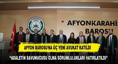 AFYON BAROSU'NA ÜÇ YENİ AVUKAT KATILDI