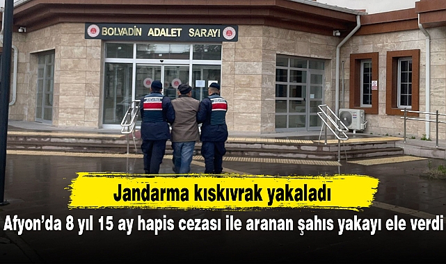 Afyon'da 8 yıl 15 ay hapis cezası ile aranan şahıs yakayı ele verdi