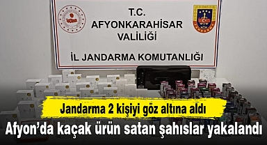Afyon'da kaçak ürün satan şahıslar yakalandı