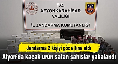 Afyon'da kaçak ürün satan şahıslar yakalandı