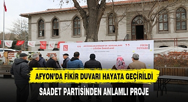Afyon'da Saadet Partisinden Anlamlı Proje