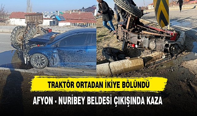 AFYON - NURİBEY BELDESİ ÇIKIŞINDA KAZA