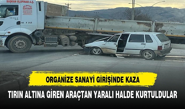 Afyon Organize Sanayi Bölgesi Girişinde Kaza: Yaralılar Hastanelere Kaldırıldı