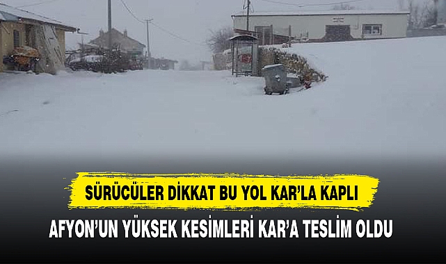 Afyon'un Yüksek Kesimleri Kar'a Teslim Oldu. Köy Yolları Kapandı