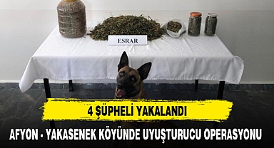 AFYON - YAKASENEK KÖYÜNDE UYUŞTURUCU OPERASYONU