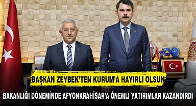 AFYONKARAHİSAR BELEDİYE BAŞKANI ZEYBEK'TEN MURAT KURUM'A DESTEK