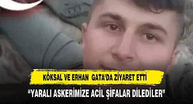 AFYONKARAHİSAR CHP İL BAŞKANI FARUK DUHA ERHAN, YARALI ASKERİ ZİYARET ETTİ