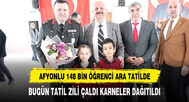 AFYONKARAHİSAR'DA BUGÜN KARNELER DAĞITILDI, 148 BİN ÖĞRENCİ ARA TATİLDE