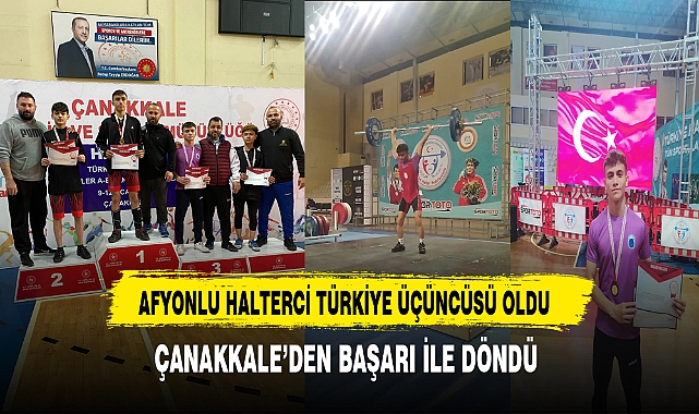 Afyonlu Halterci Çanakkale'den Ödülle Döndü