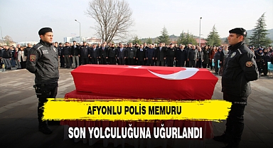 Afyonlu Polis Memuru Özdemir Son Yolculuğuna Uğurlandı