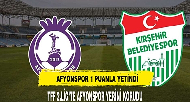 AFYONSPOR 1 PUANLA YETİNDİ